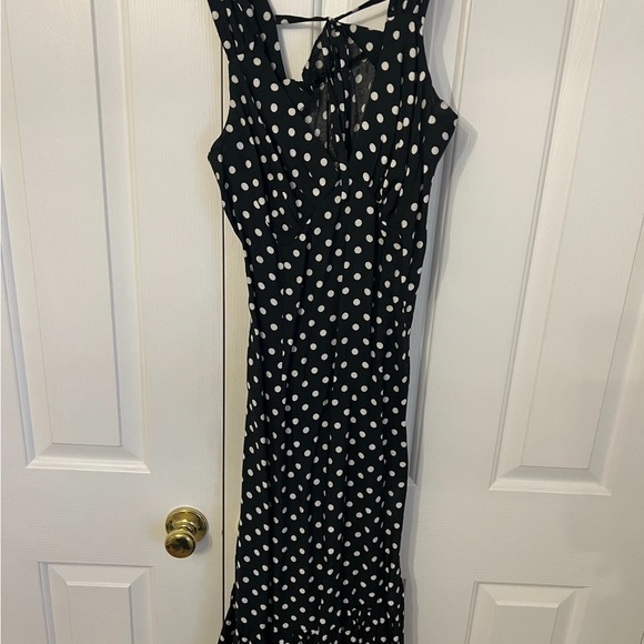 Midi black spot dress - US Size 8-10 - Picture 3 of 3
